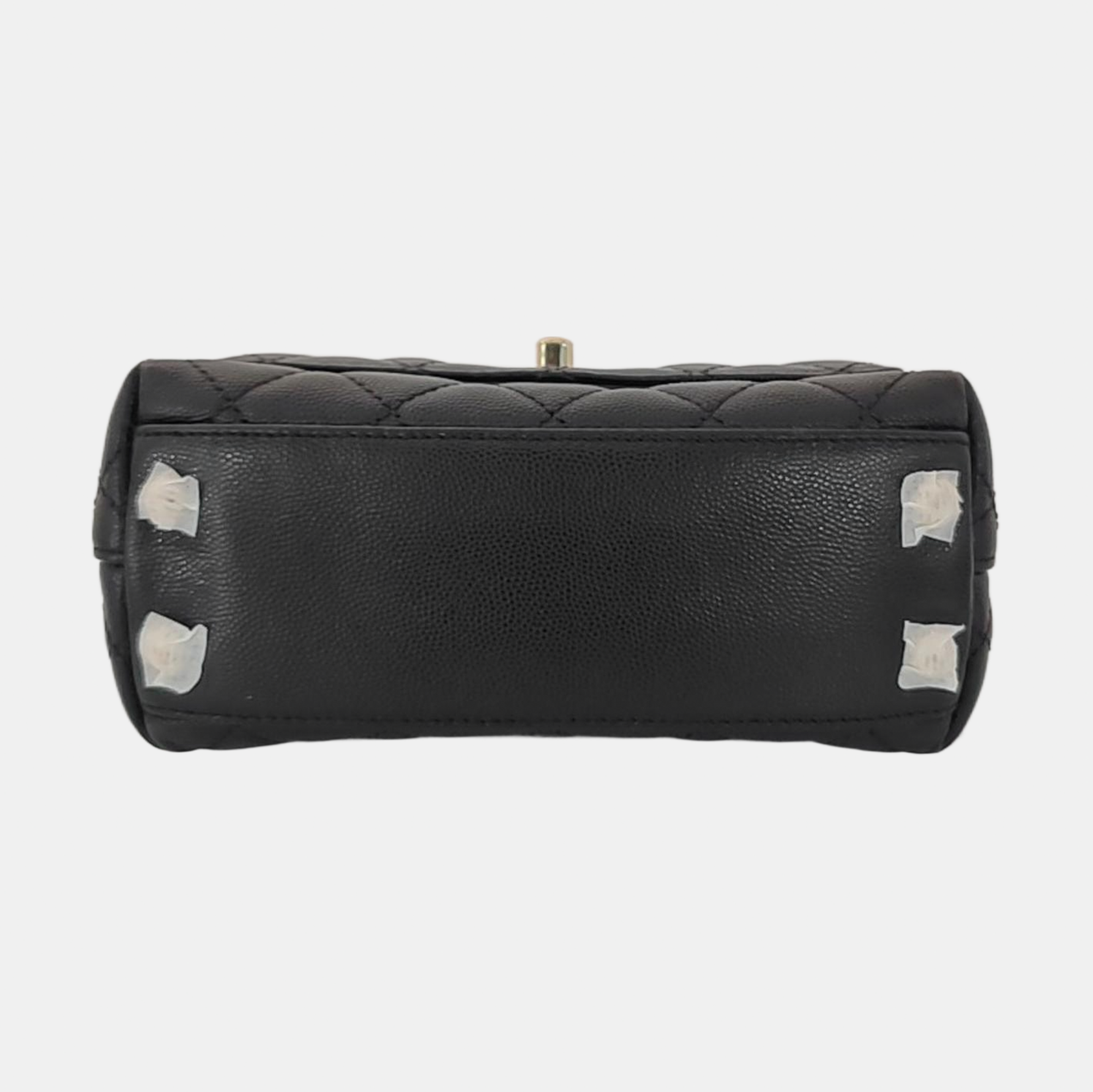 COCO HANDLE Mini Quilted Grained Calfskin Black
