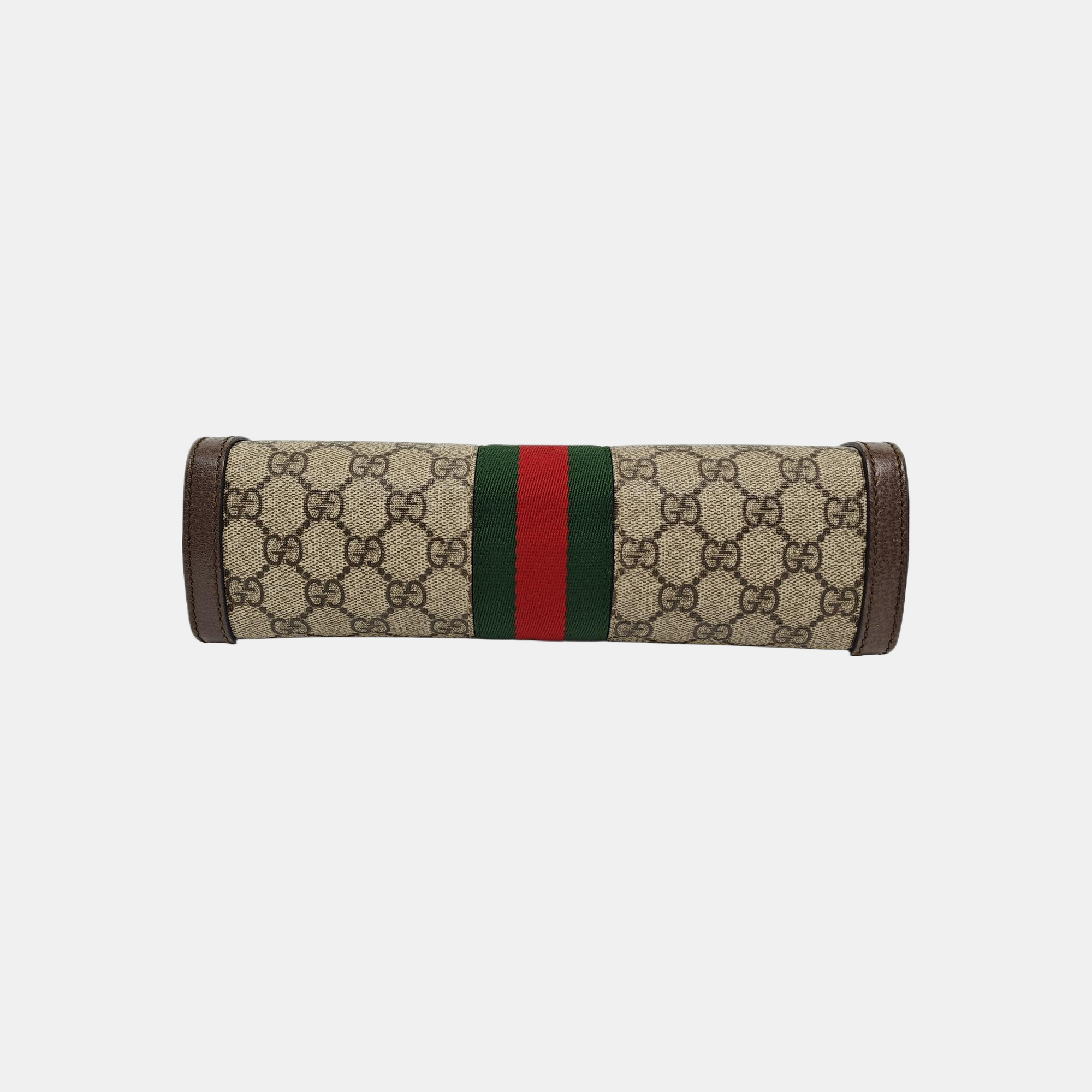 Ophidia Small Monogram Coated Canvas Beige