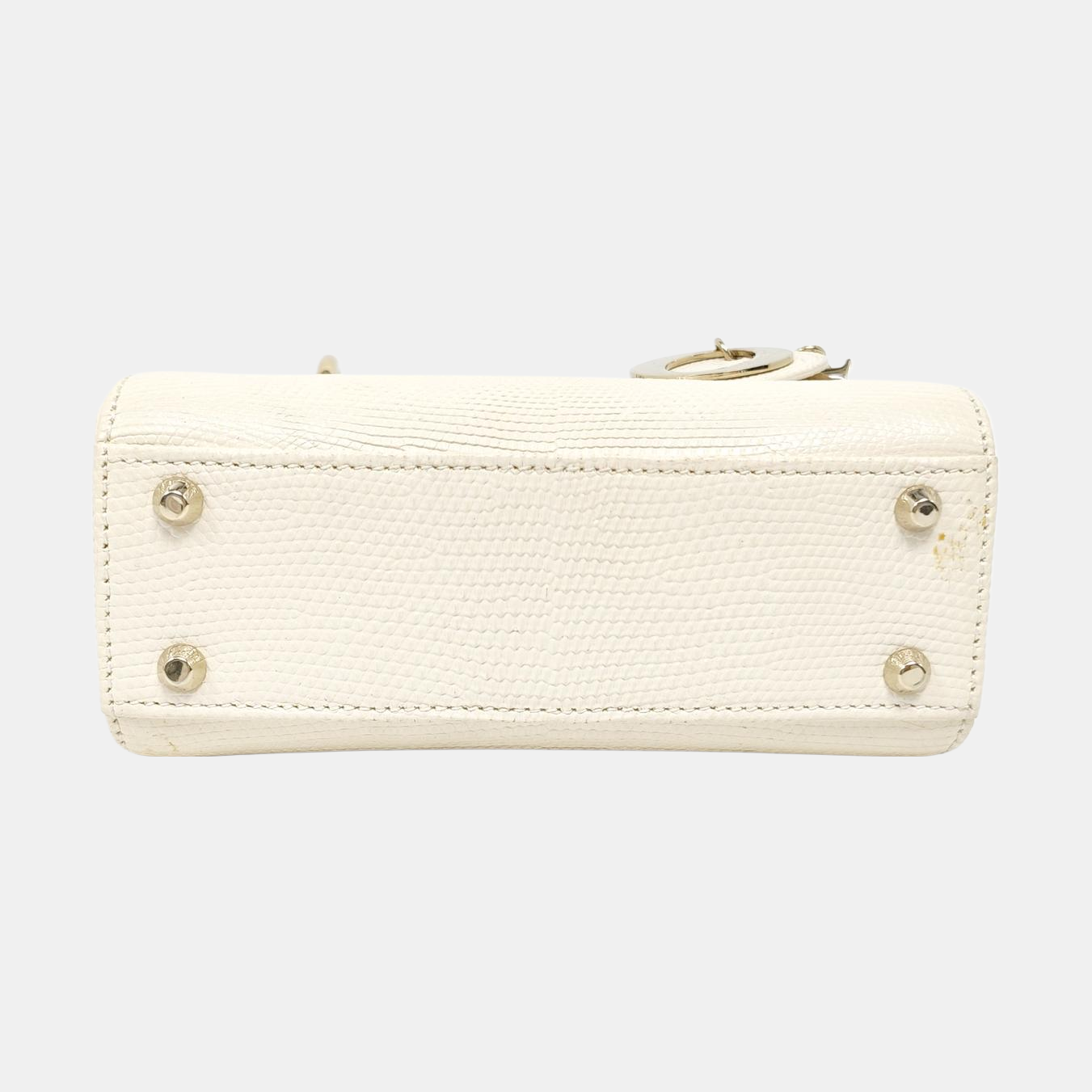 Lady Dior Mini Lizard White