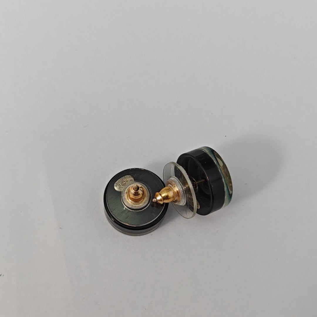 Resin Blue Stud Earrings