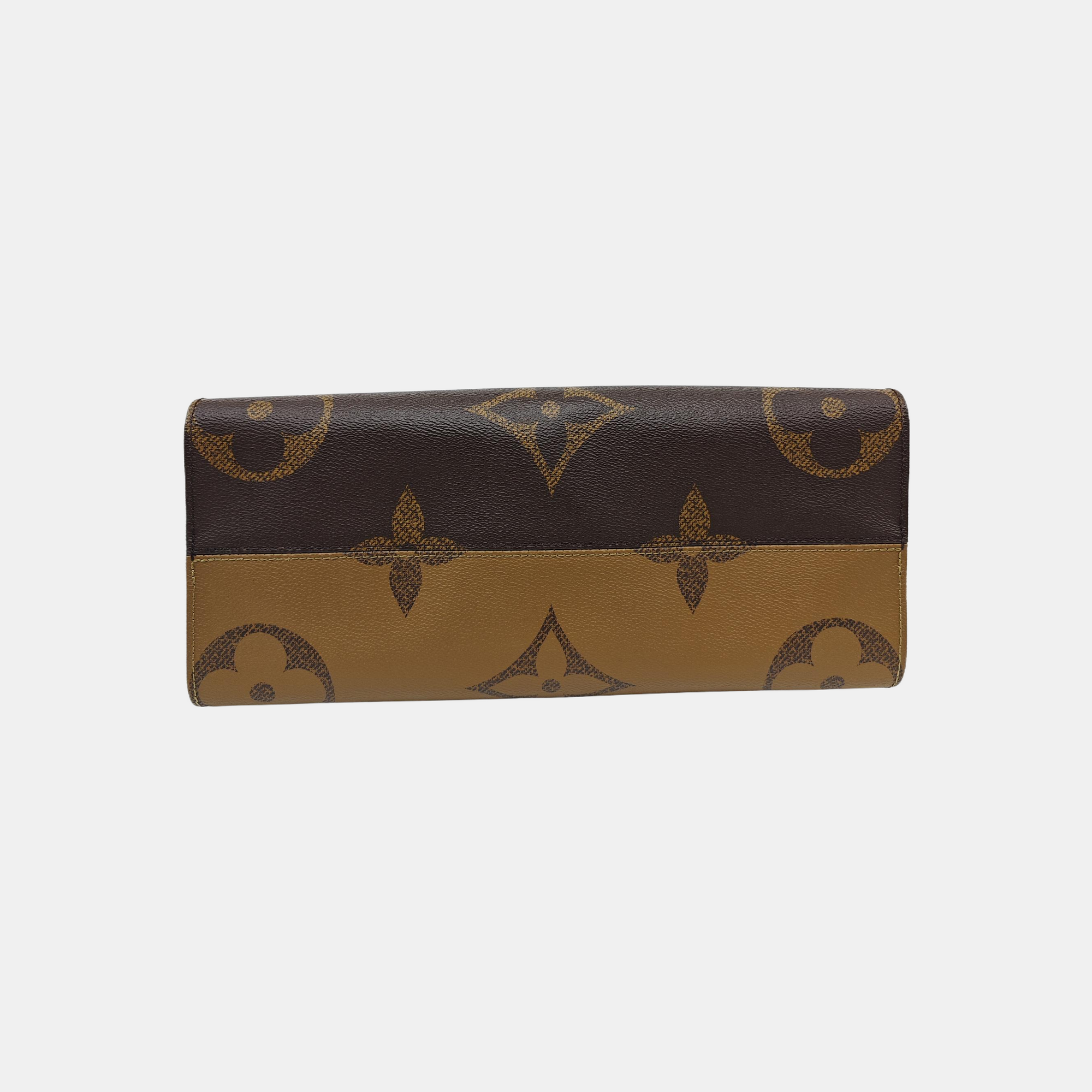 ONTHEGO MM Monogram Coated Canvas Brown