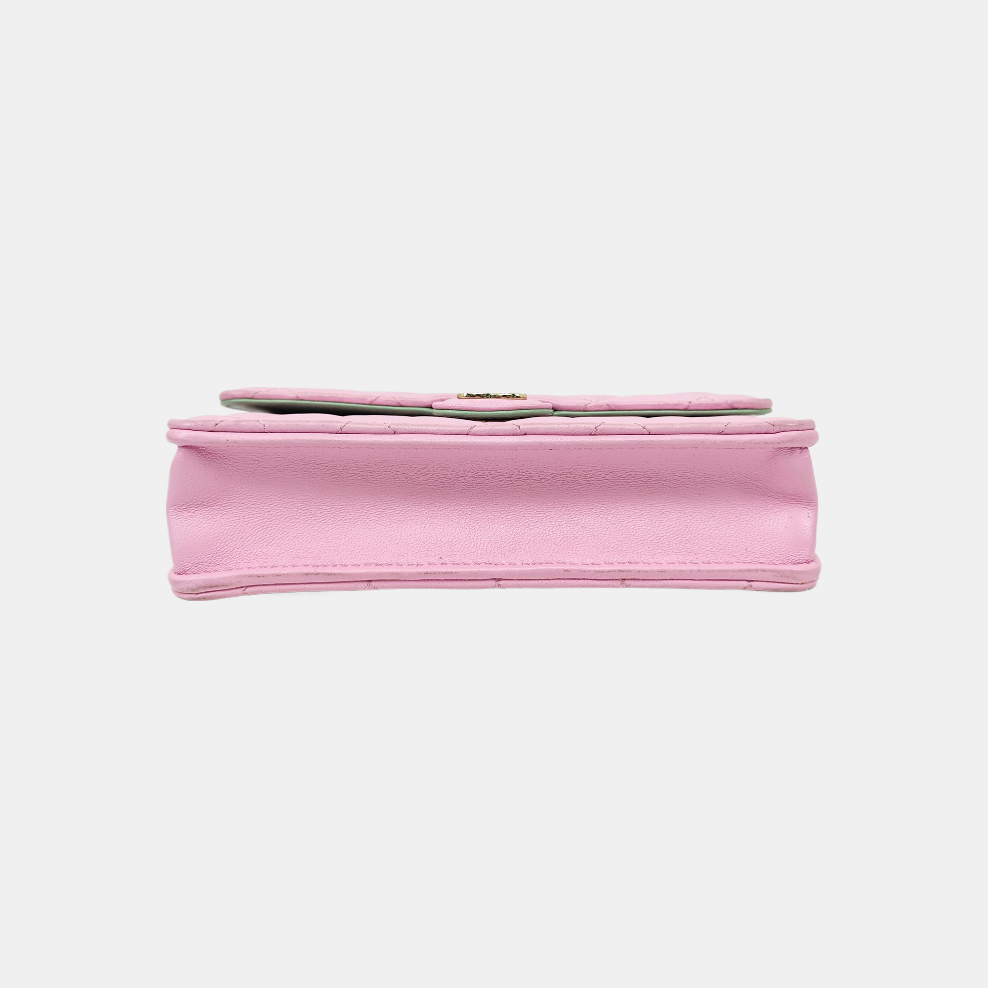 Quilted Lambskin Shoulder Bag Pink
