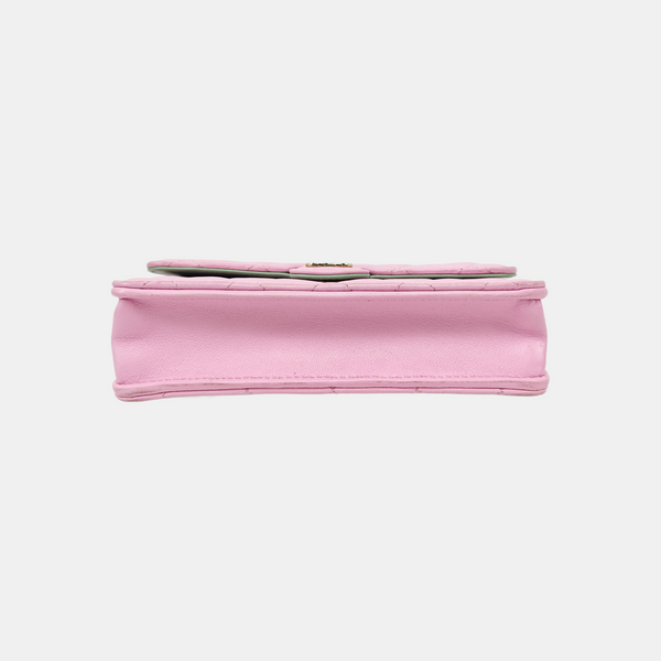 Quilted Lambskin Shoulder Bag Pink