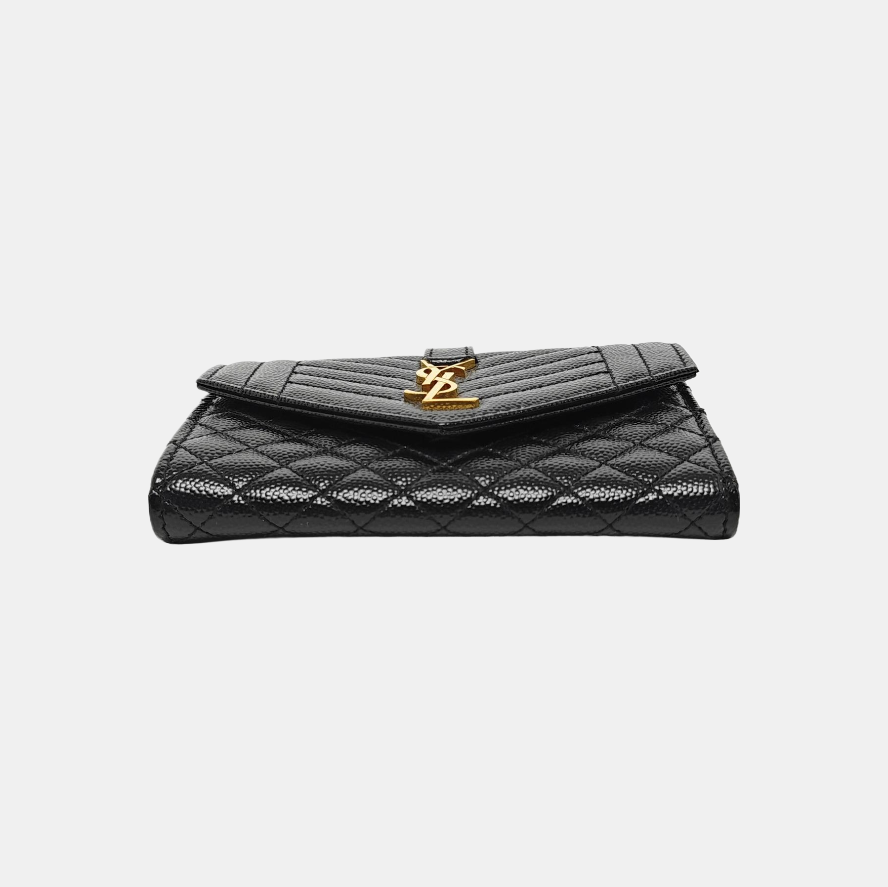 MONOGRAM Quilted Calfskin Black Card Holder