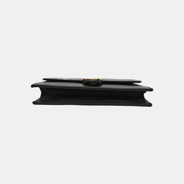Interlocking G Small Calfskin Black