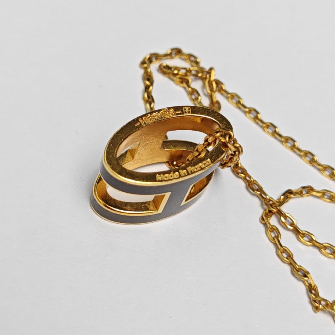 Pop H Metal Gold Necklace