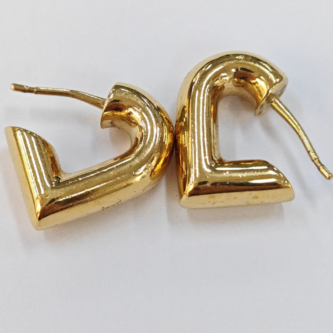 Metal Gold Stud Earrings