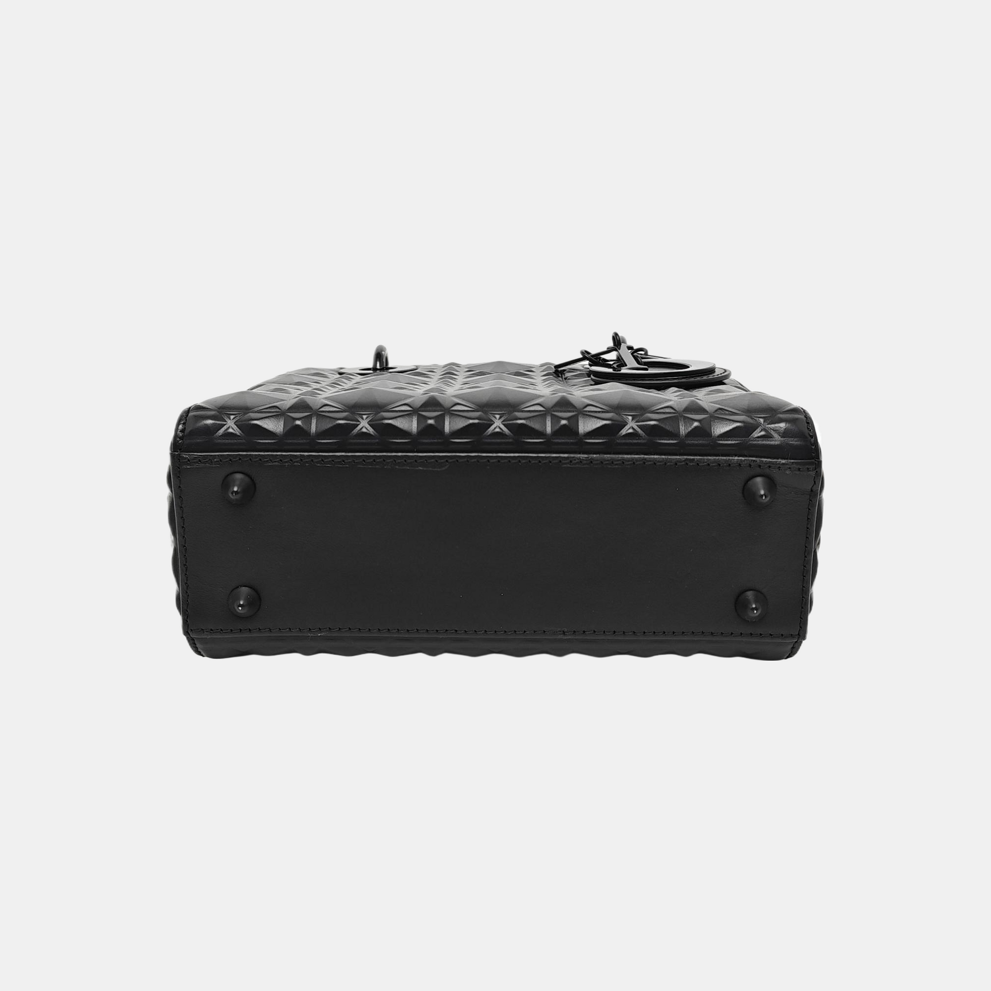Lady Dior Small Cannage Calfskin Black