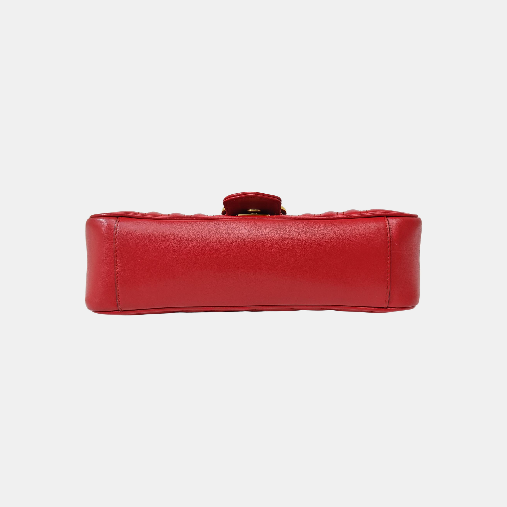 GG Marmont Medium Quilted Calfskin Red