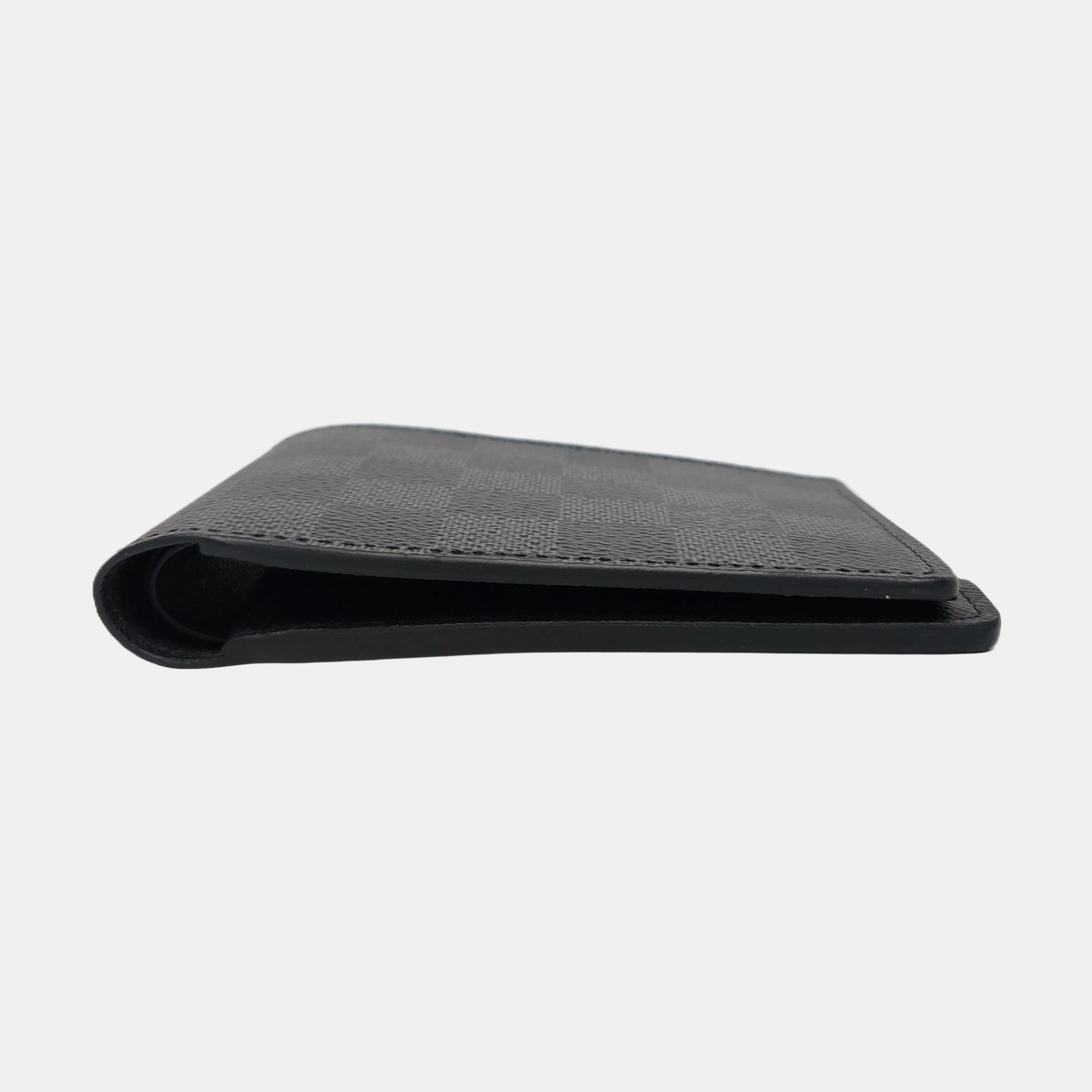 SLENDER Damier Graphite Coated Canvas Gray Wallet