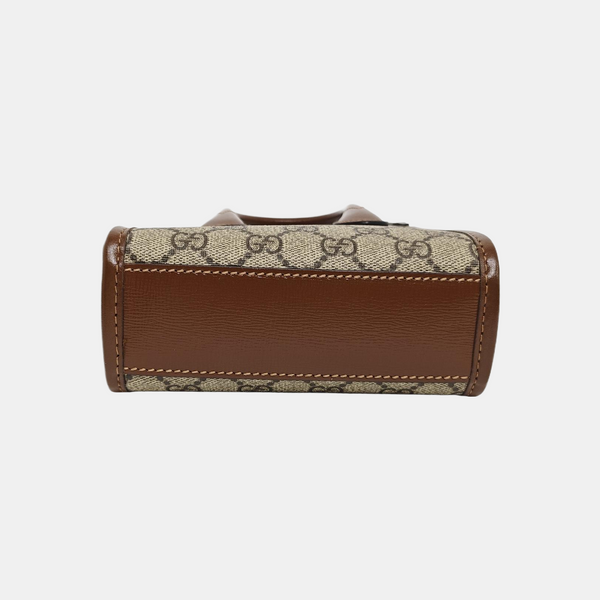 Retro Mini Monogram Coated Canvas Beige