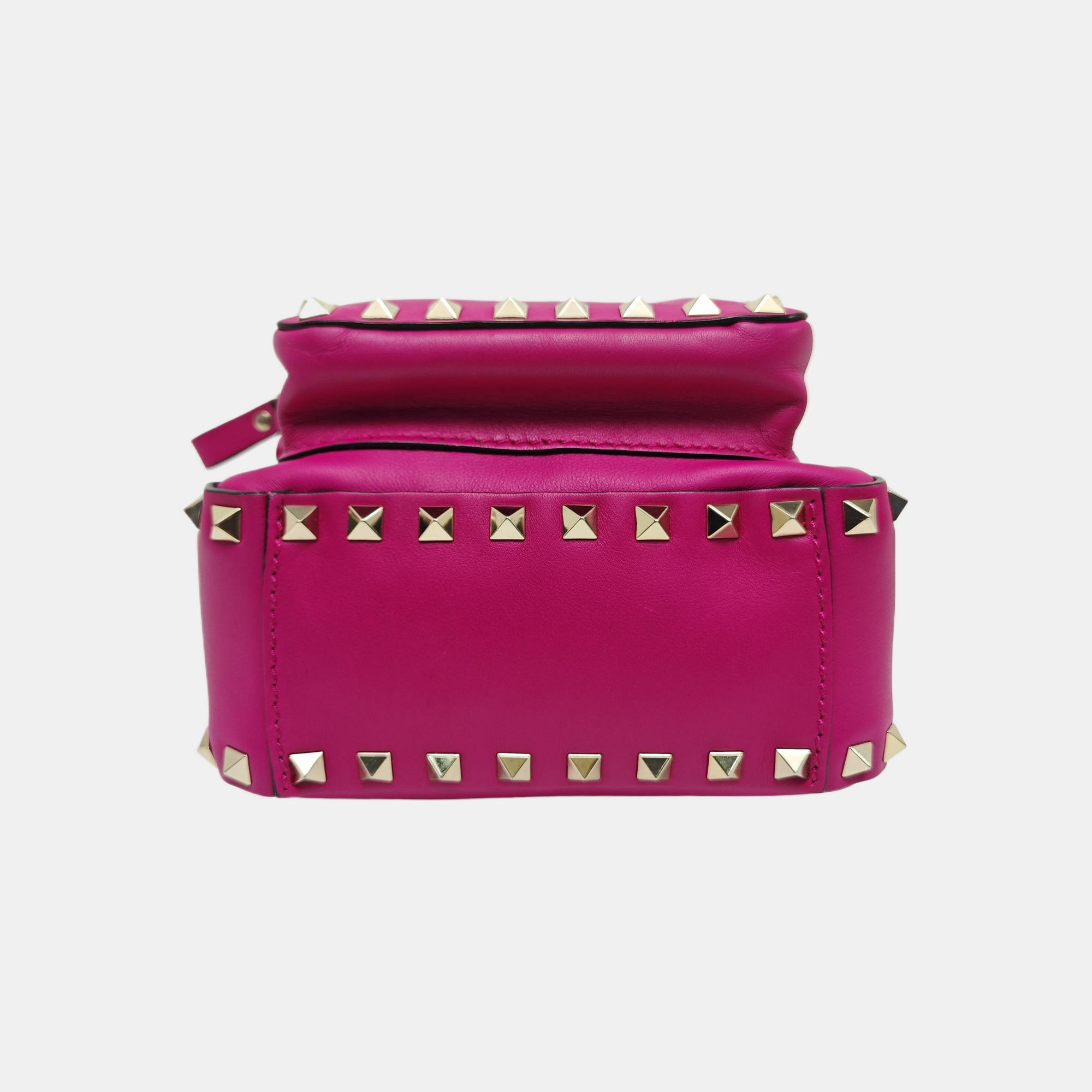Rockstud Calfskin Red