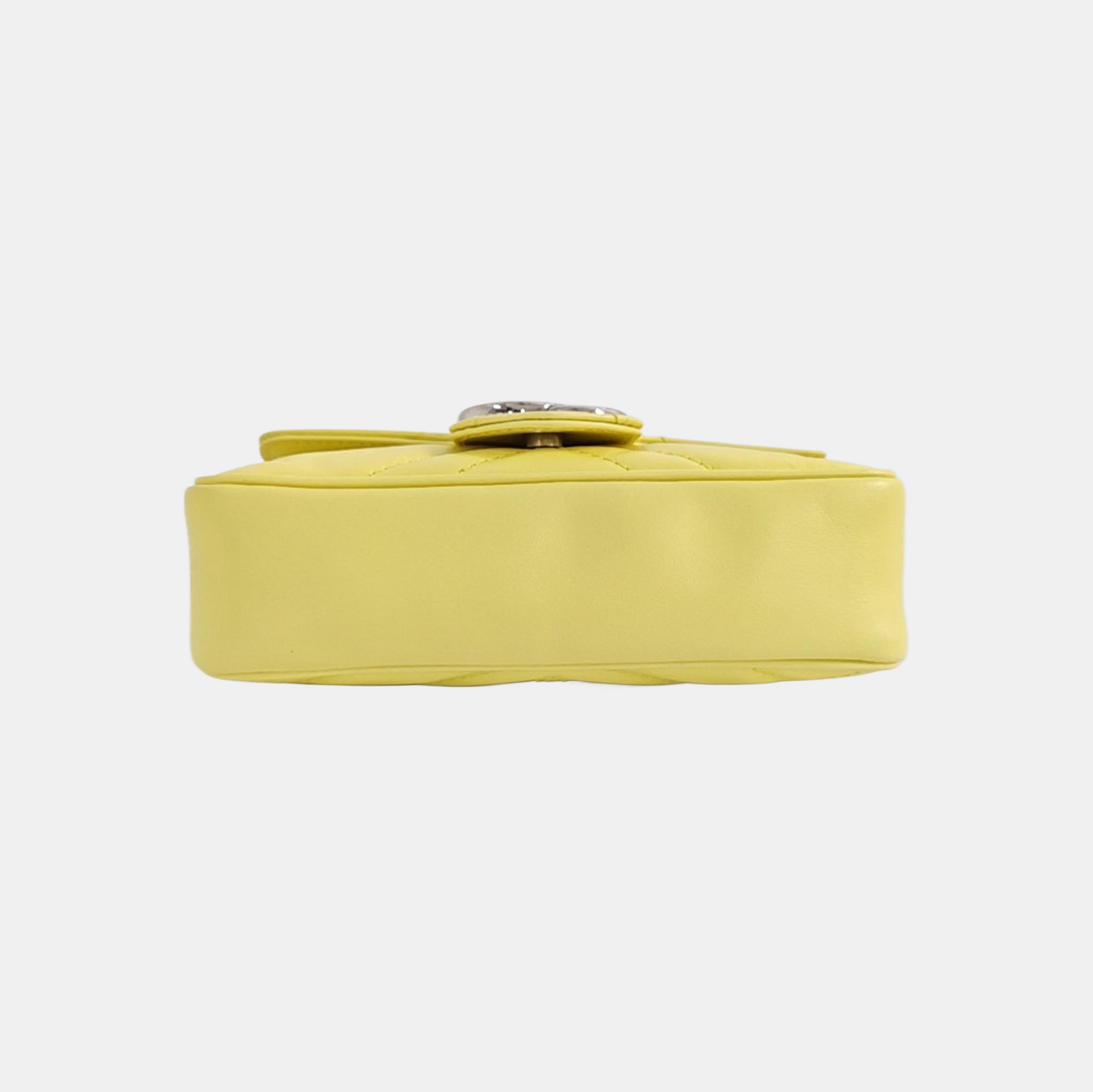 GG Marmont Mini Quilted Calfskin Yellow