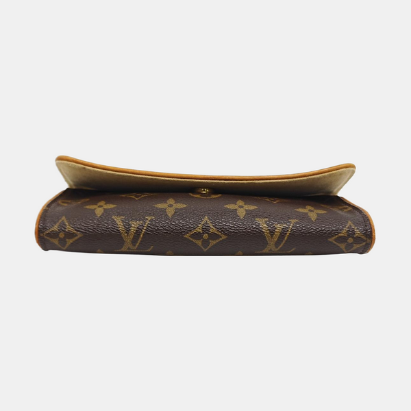 TWIN PM Monogram Coated Canvas Brown Wallet