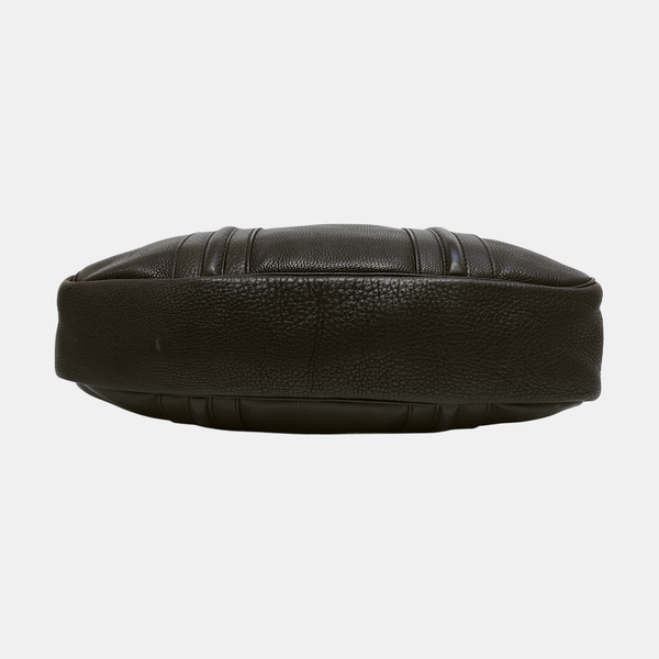 Calfskin Top Handle Bag Brown