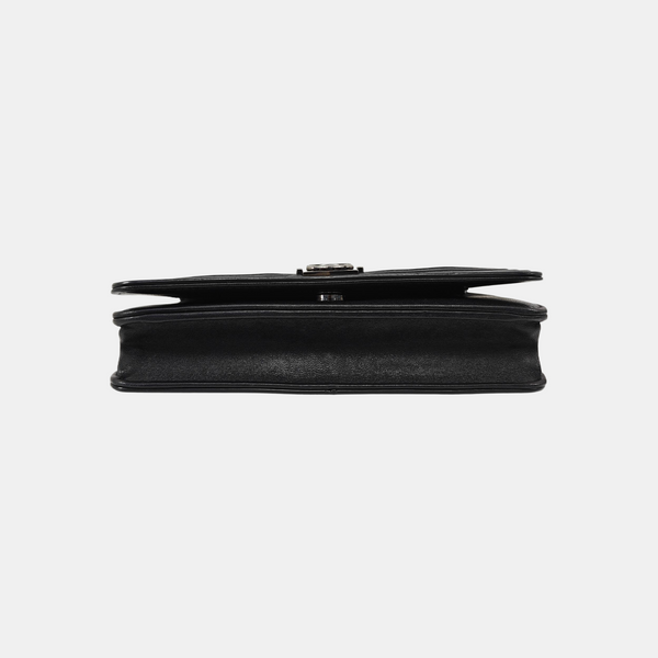 Quilted Calfskin Shoulder Bag Black