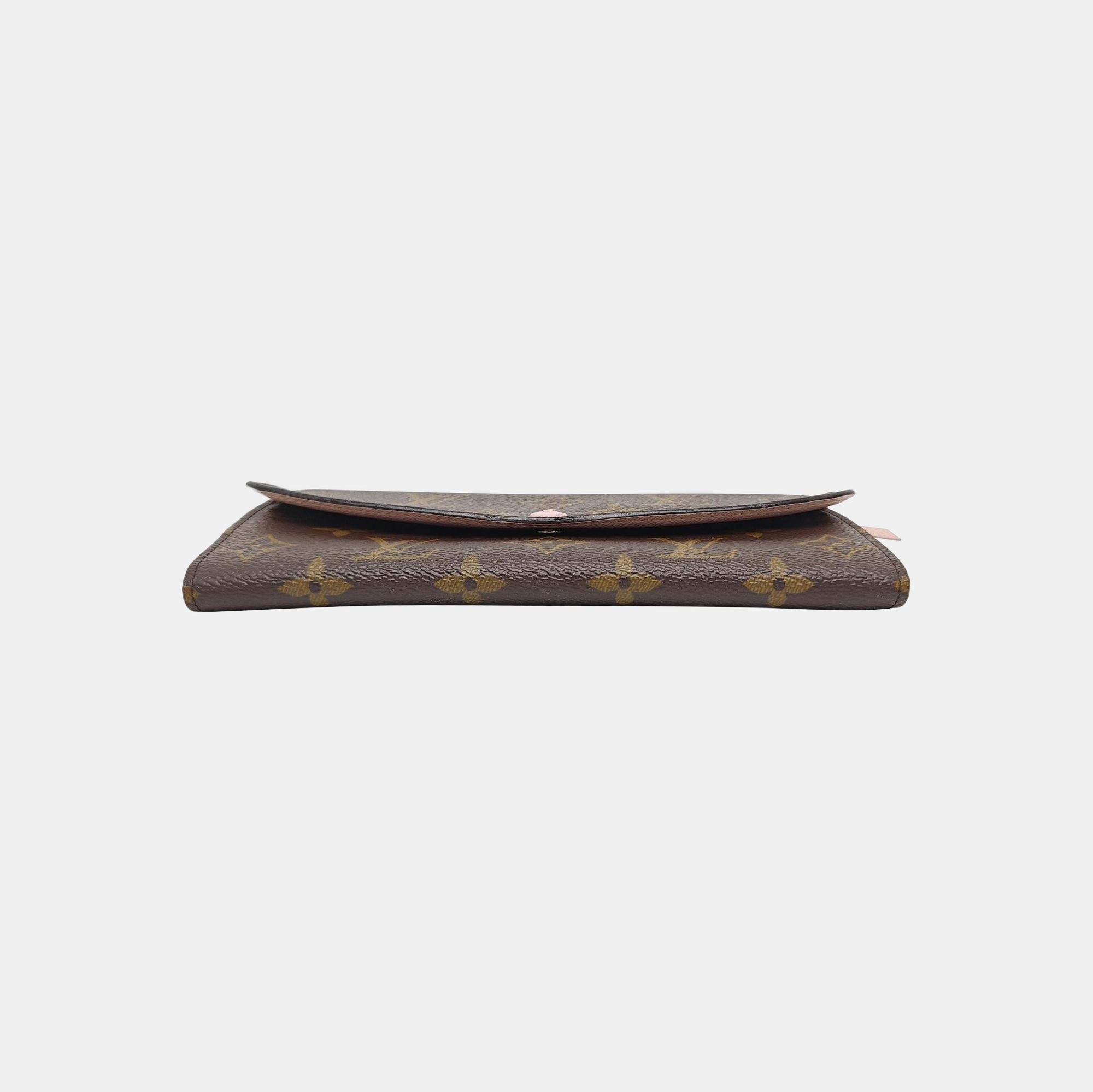 EMILIE Monogram Coated Canvas Brown Wallet