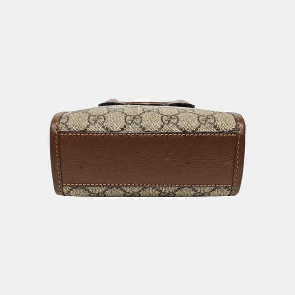 Retro Mini Monogram Coated Canvas Beige