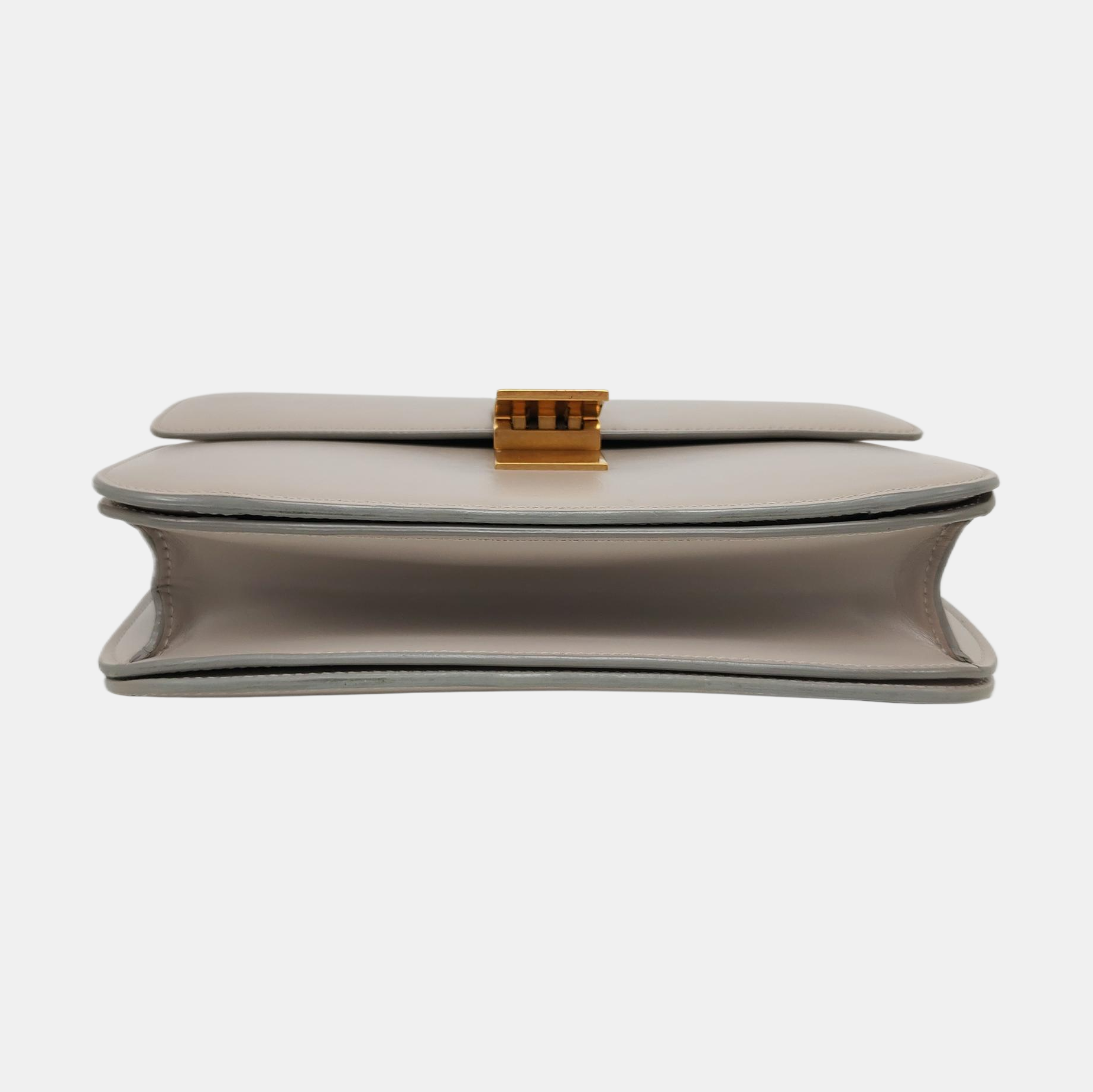 Authenticated pre-owned  CLASSIC BOX Medium Calfskin Gray - Shoulder Bag at Looply