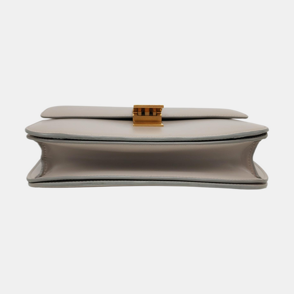 Authenticated pre-owned  CLASSIC BOX Medium Calfskin Gray - Shoulder Bag at Looply