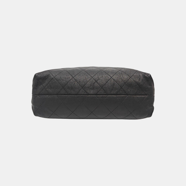 Quilted Calfskin Tote Bag Medium Black