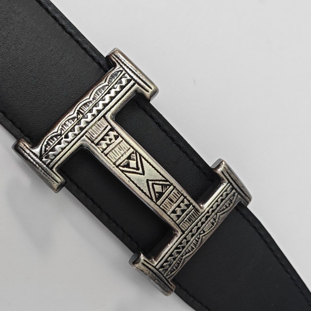 Leather Belt Gray
