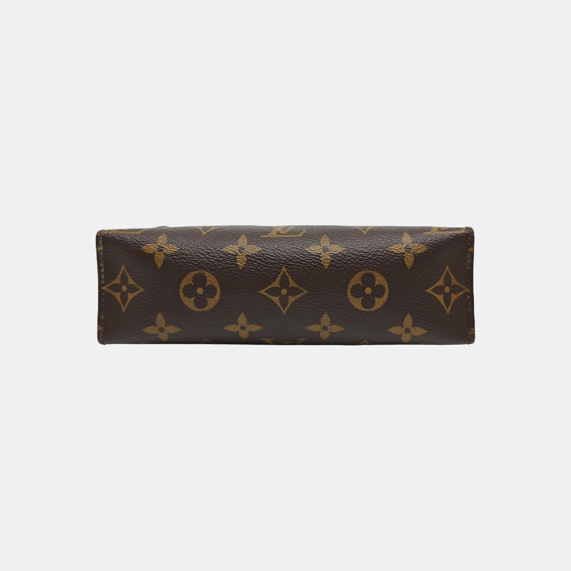 TOILET POCKET 19 Monogram Coated Canvas Brown