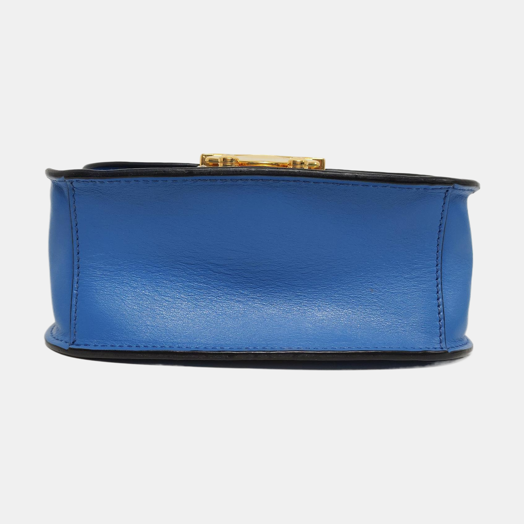 Calfskin Shoulder Bag Blue