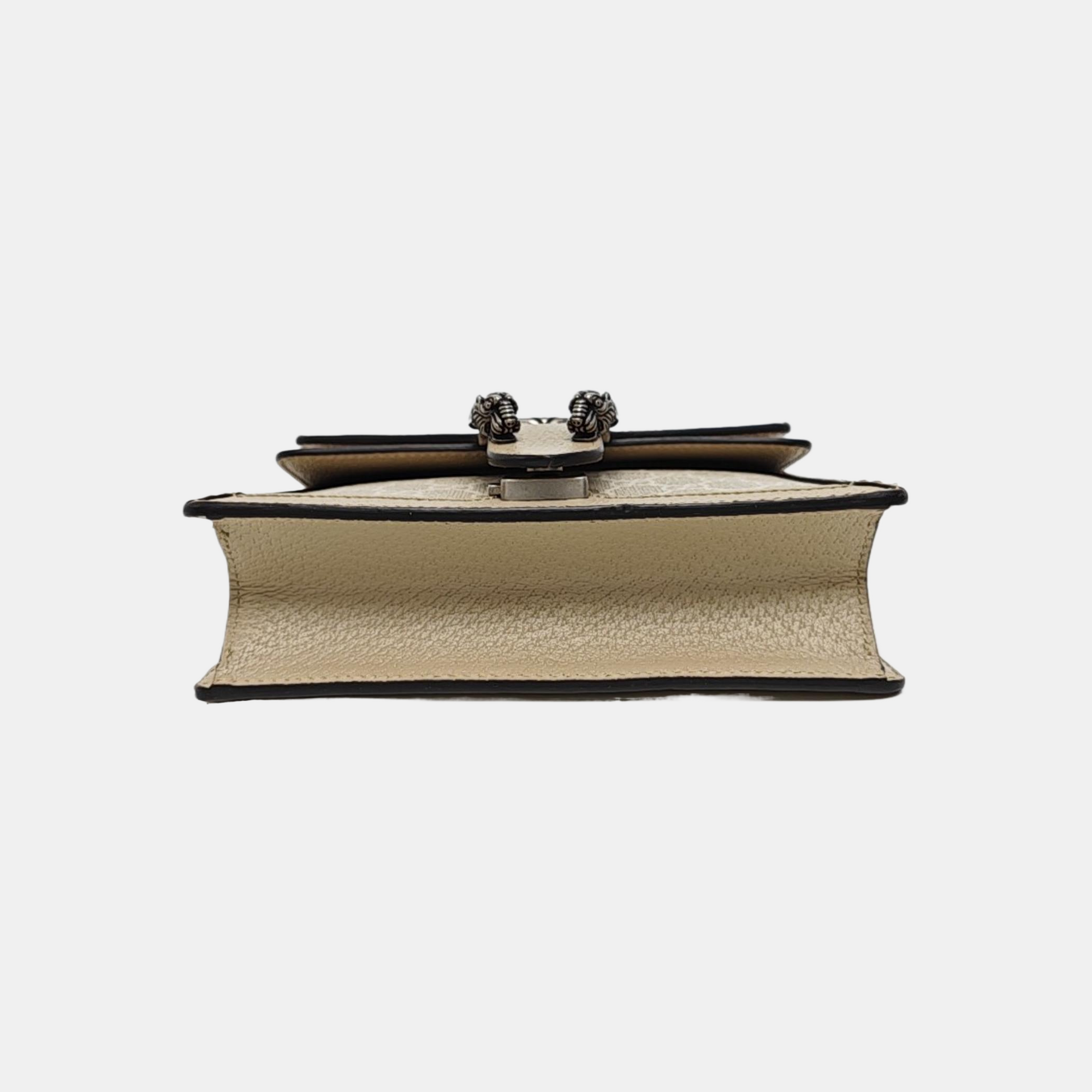 Dionysus Mini Monogram Coated Canvas Beige