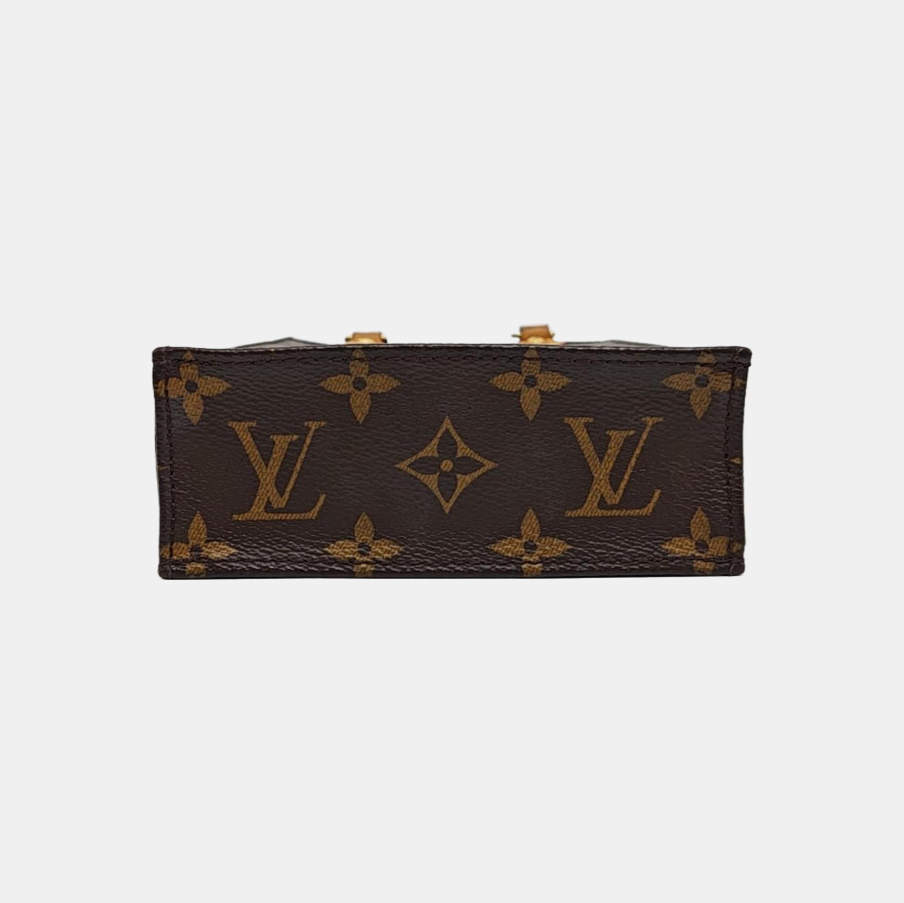 SAC PLAT Mini Monogram Coated Canvas Brown