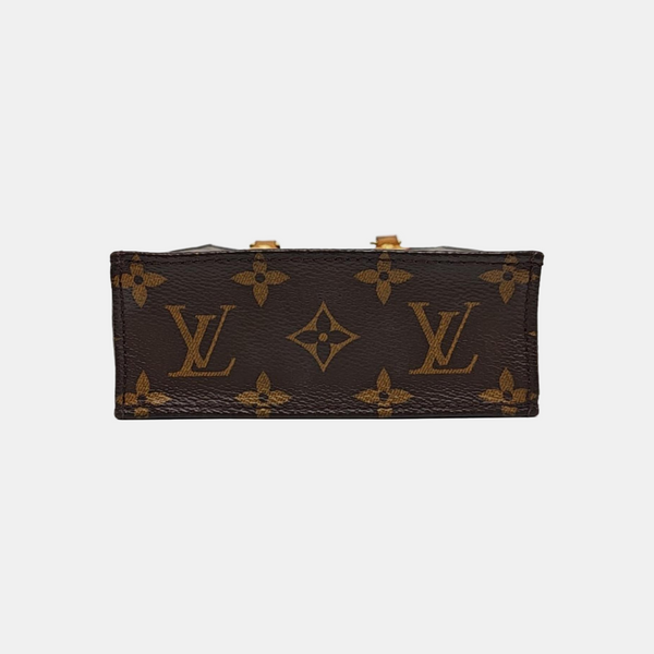 SAC PLAT Mini Monogram Coated Canvas Brown
