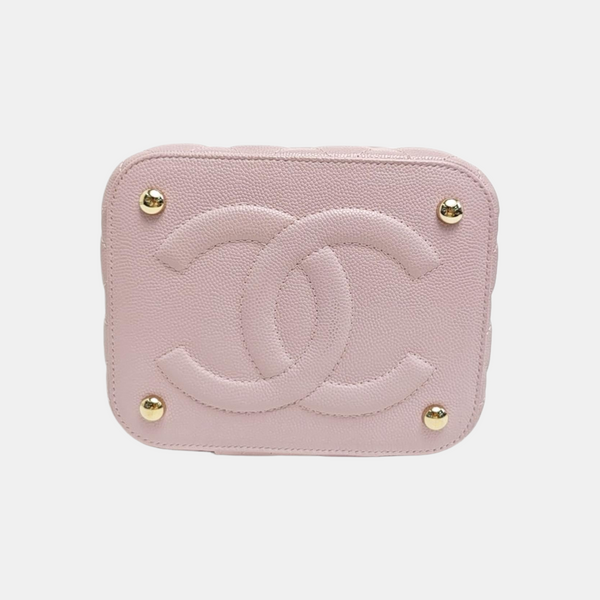TRENDY CC Quilted Grained Calfskin Pink