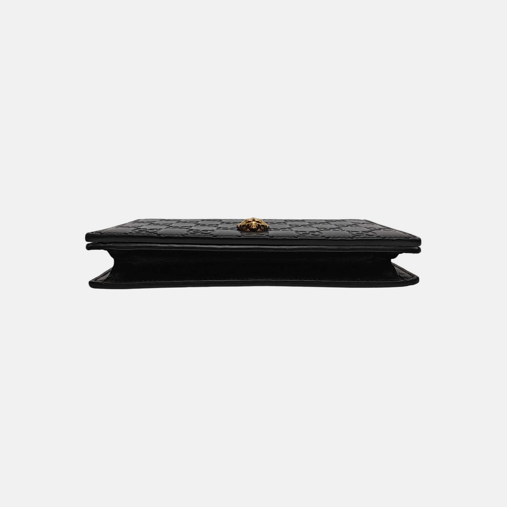 Monogram Calfskin Shoulder Bag Black