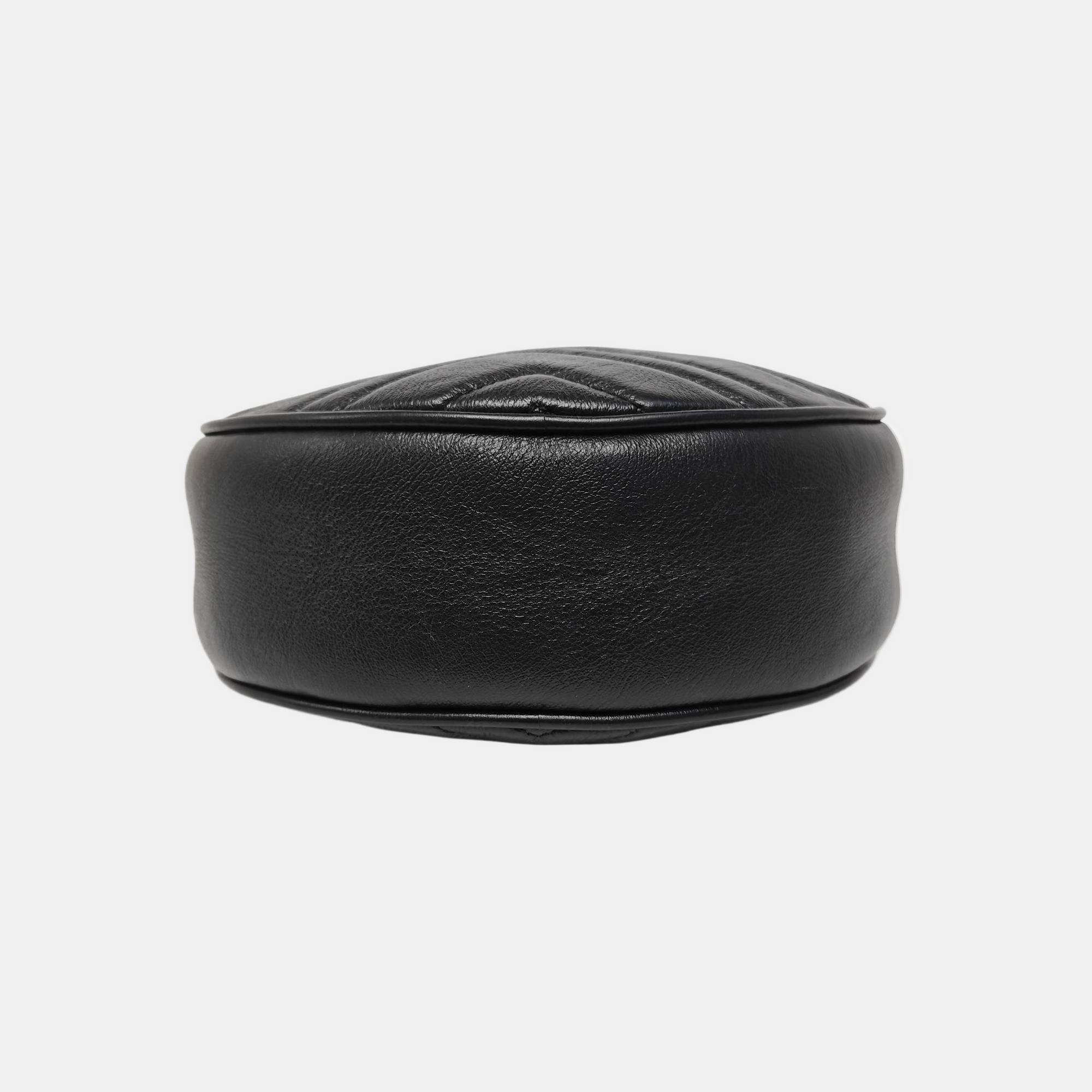 GG Marmont Mini Quilted Calfskin Black