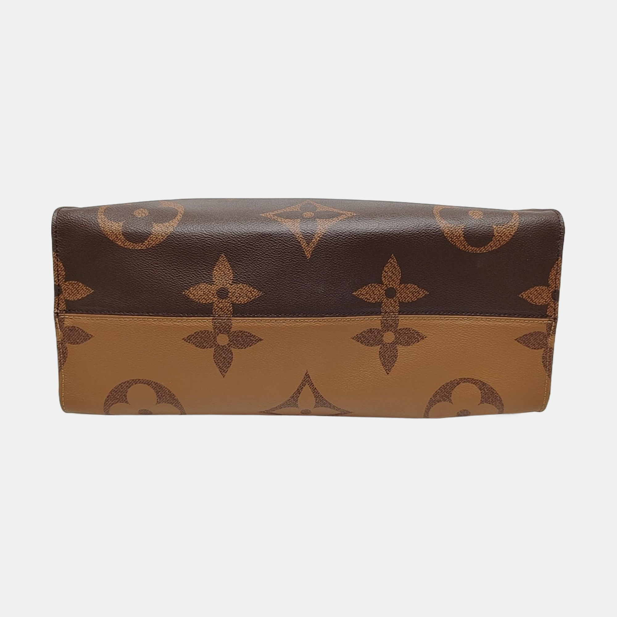 Authenticated pre-owned  ONTHEGO GM Monogram Coated Canvas Brown - Tote Bag at Looply