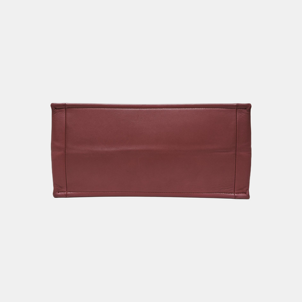 Book Tote Medium Calfskin Red
