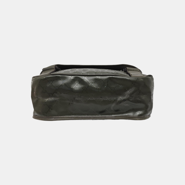 GG Imprime Monogram Coated Canvas Green