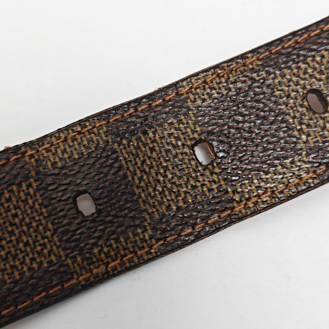 Coated Canvas Belt Brown