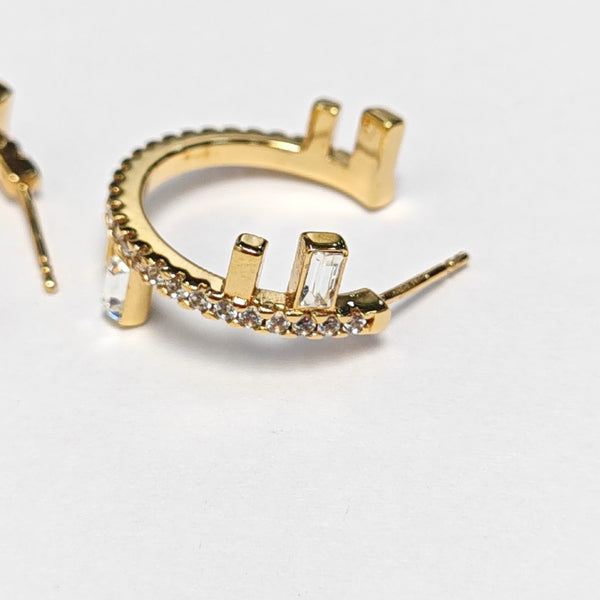 Metal Gold Stud Earrings