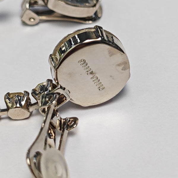Metal Clear Clip On Earrings