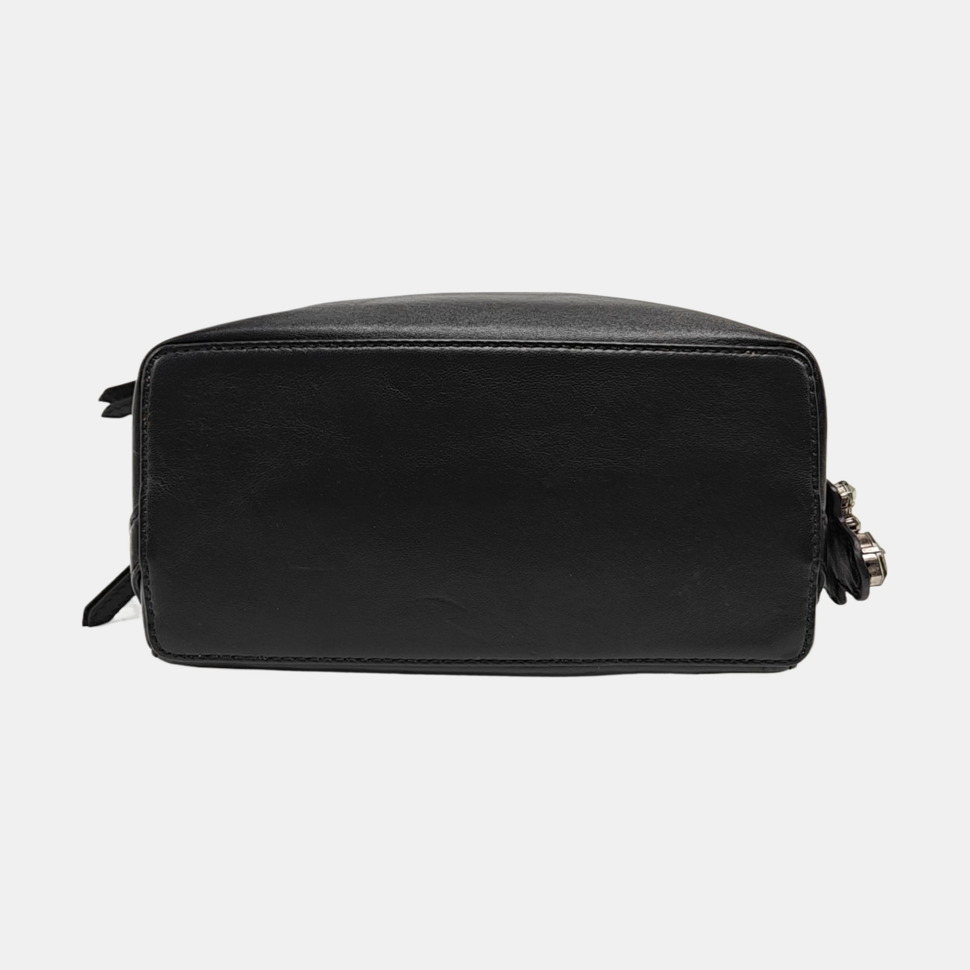 Authenticated pre-owned  By The Way Calfskin Black - Backpack at Looply