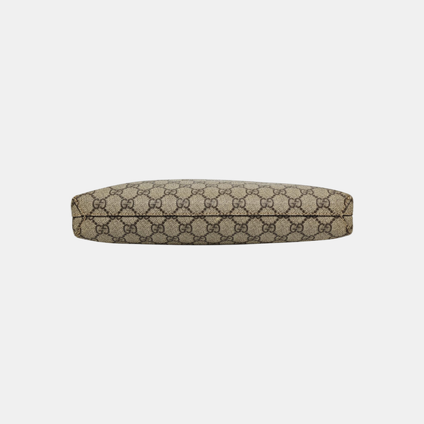 Monogram Coated Canvas Clutch Brown