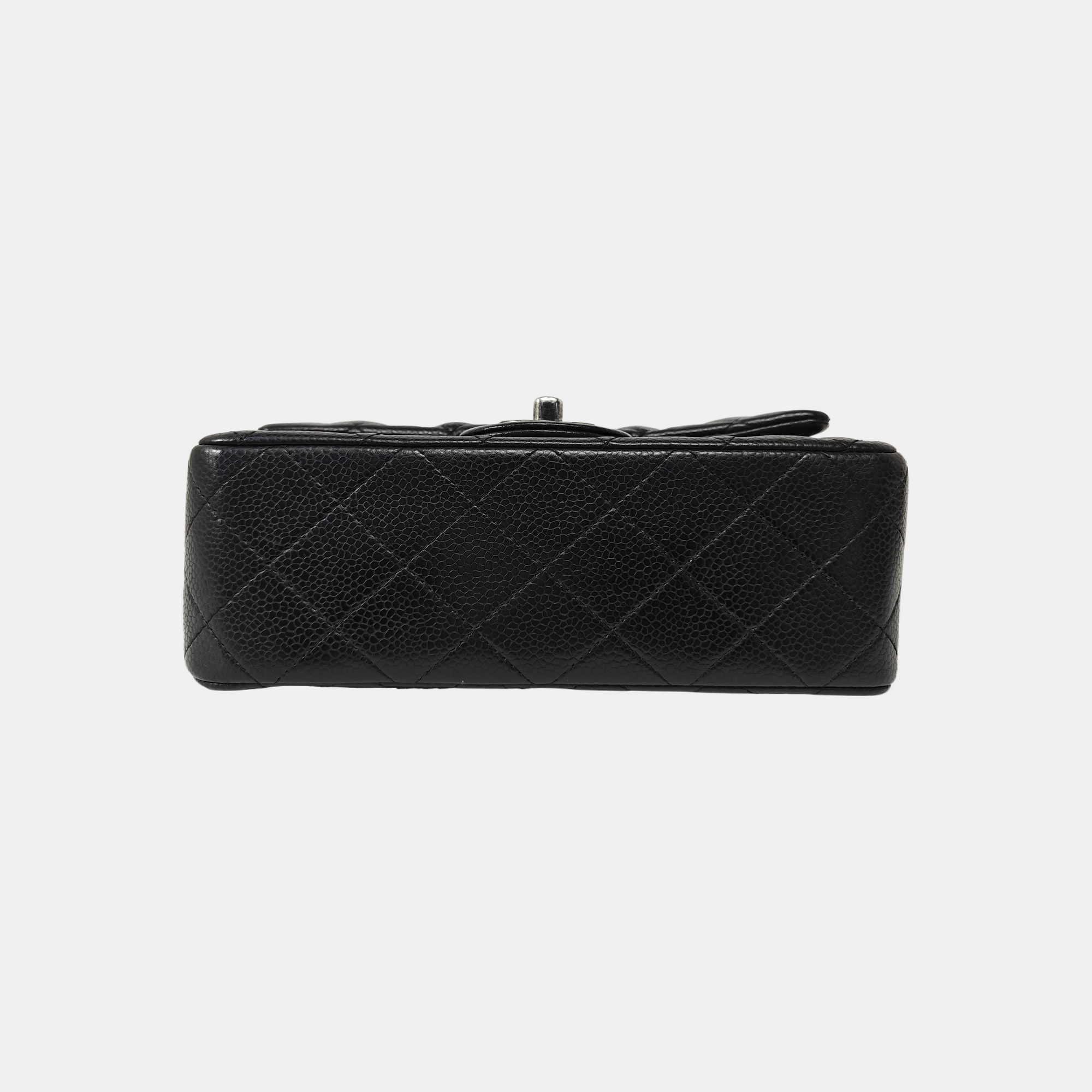CLASSIC FLAP Mini Quilted Grained Calfskin Black