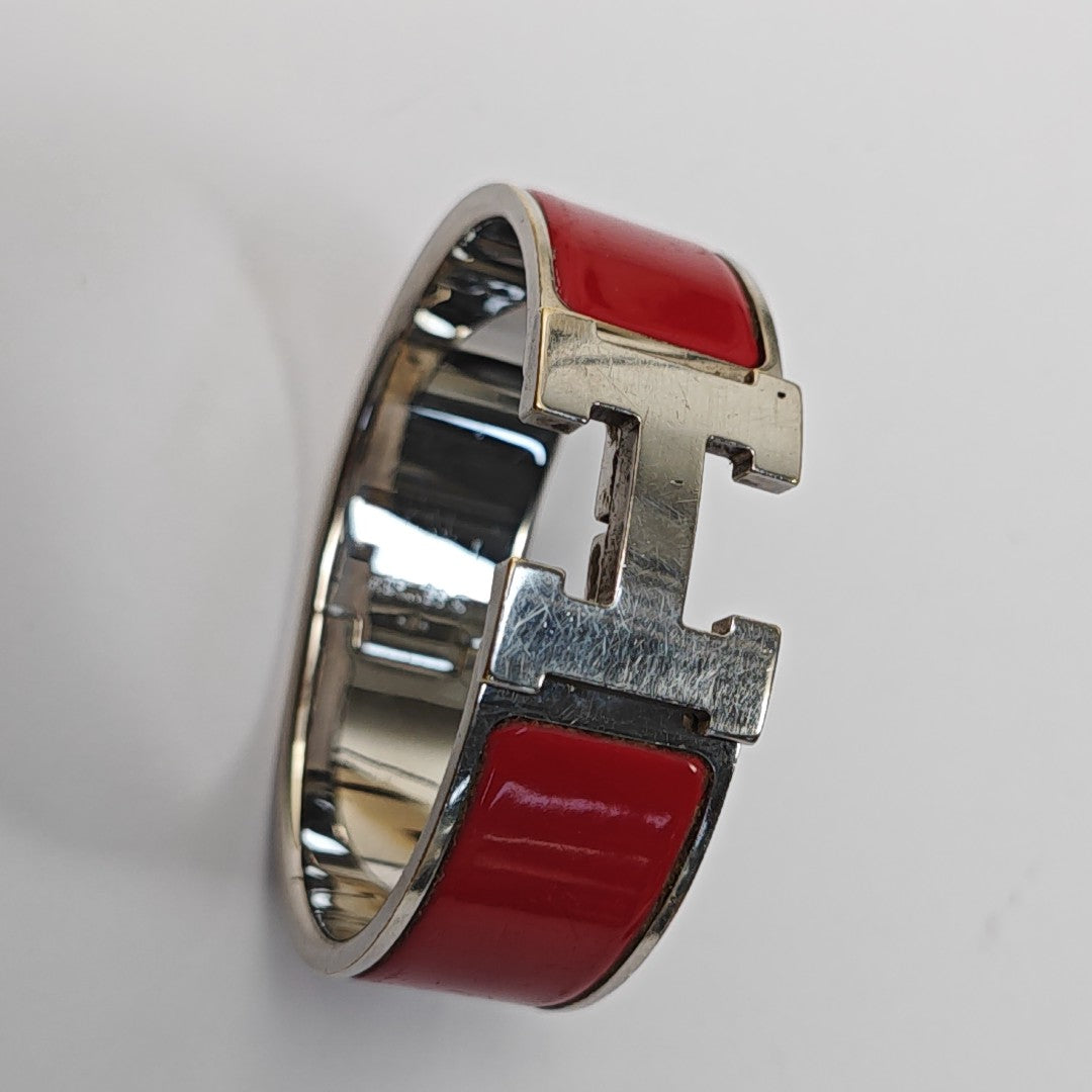 Clic H Metal Red Bangle