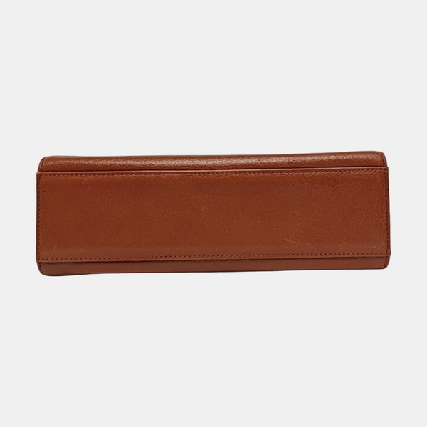 Calfskin Top Handle Bag Brown