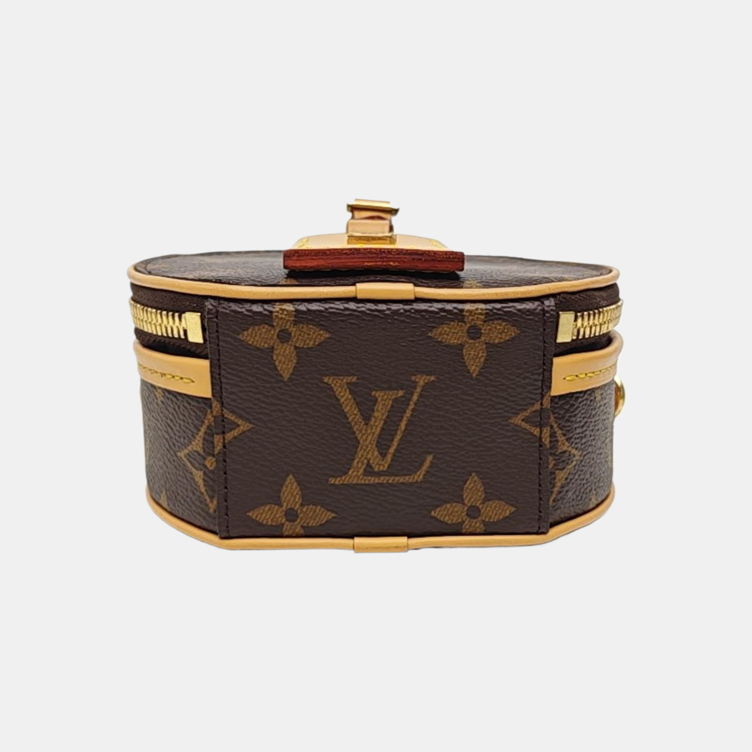BOITE CHAPEAU Mini Monogram Coated Canvas Brown