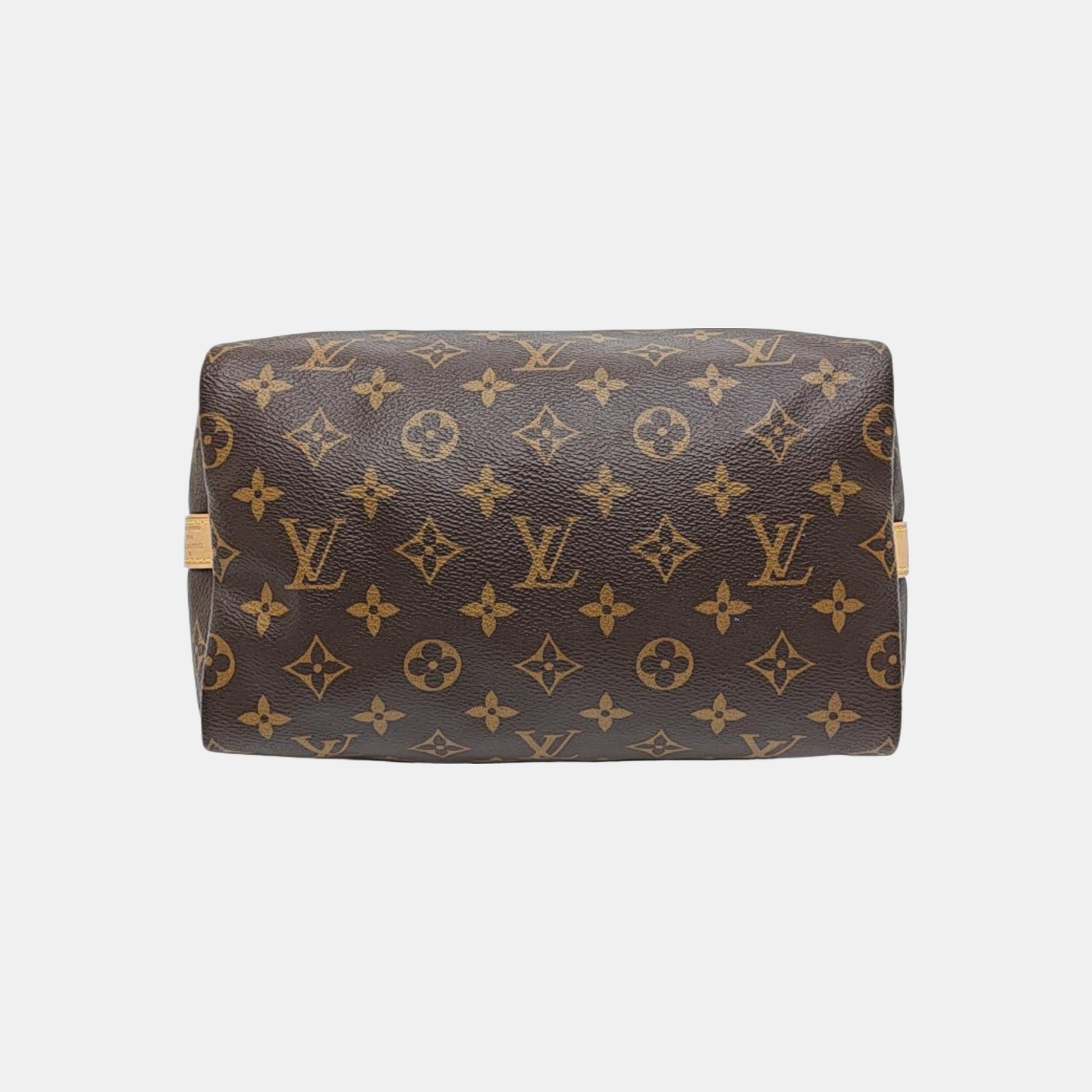 SPEEDY 25 Monogram Coated Canvas Brown