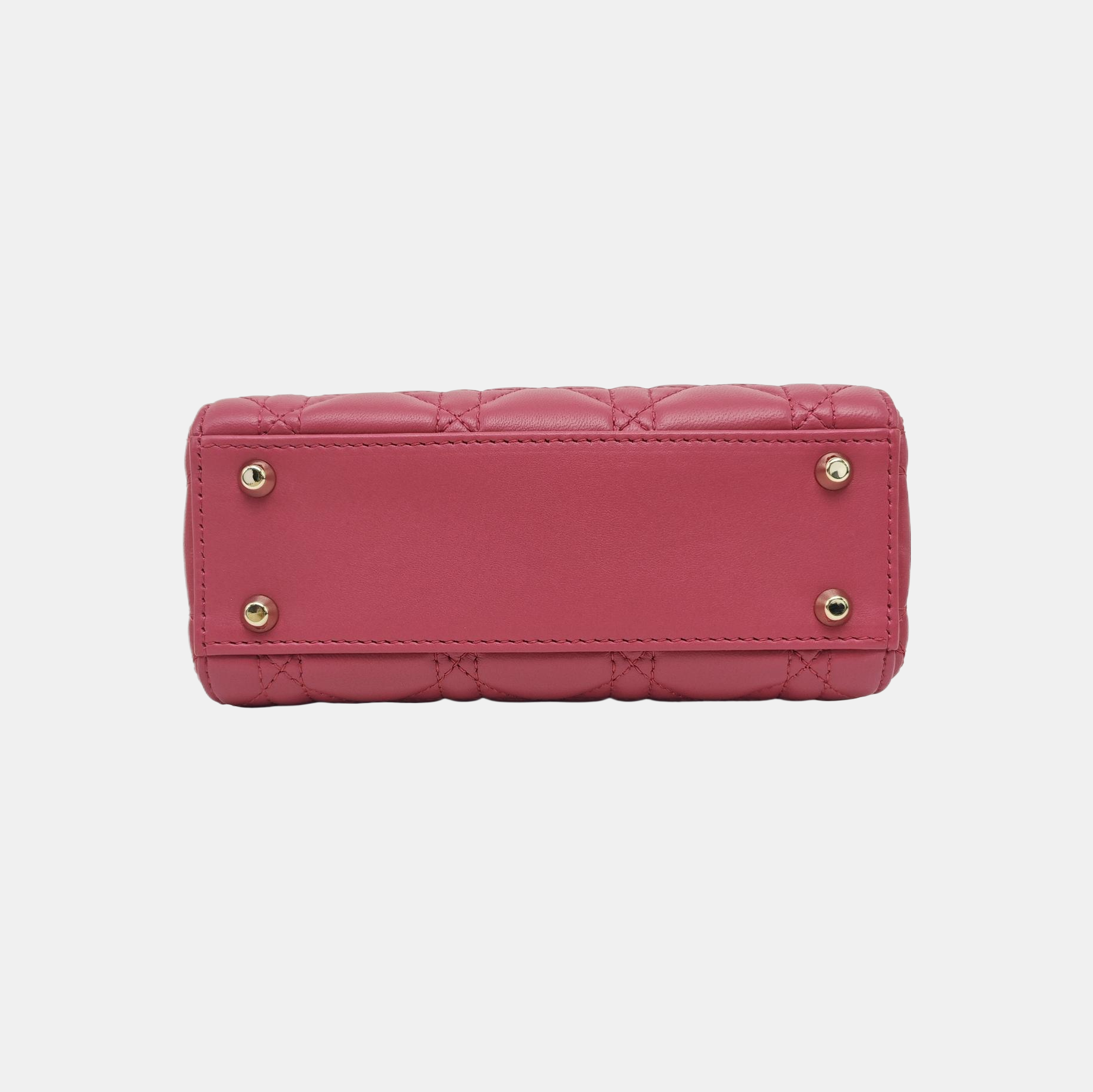 Lady Dior Mini Cannage Lambskin Red