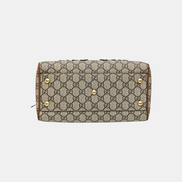 Monogram Coated Canvas Shoulder Bag Black