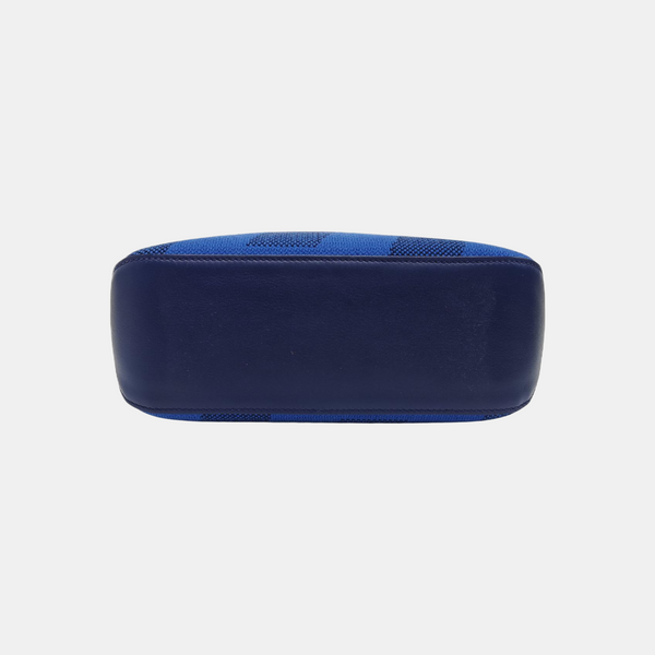 Cabas H En Biais Fabric Blue